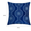 Zey Throw Pillow Cover | Snowflake Embroidered Blue Velvet | 20" Square