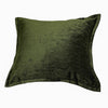 Dey Throw Pillow Cover | Deep Forest Green Velvet Luxe Shine | 20" Square