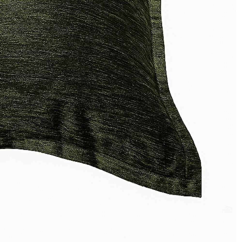 Dey Throw Pillow Cover | Deep Forest Green Velvet Luxe Shine | 20" Square