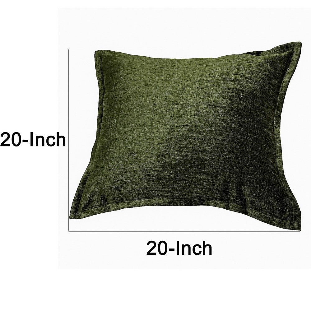 Dey Throw Pillow Cover | Deep Forest Green Velvet Luxe Shine | 20" Square