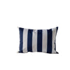 Keo Outdoor Lumbar Pillow | Navy Blue & White Horizontal Stripes | 14x20