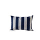 Keo Outdoor Lumbar Pillow | Navy Blue & White Horizontal Stripes | 14x20