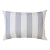 Keo Outdoor Lumbar Pillow | Wide Silver & White Horizontal Stripes | 14x20