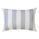 Keo Outdoor Lumbar Pillow | Wide Silver & White Horizontal Stripes | 14x20