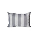 Keo Outdoor Lumbar Pillow | Wide Silver & White Horizontal Stripes | 14x20