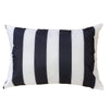 Keo Outdoor Lumbar Pillow | Wide Black & White Horizontal Stripes | 14x20