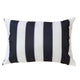 Keo Outdoor Lumbar Pillow | Wide Black & White Horizontal Stripes | 14x20