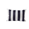 Keo Outdoor Lumbar Pillow | Wide Black & White Horizontal Stripes | 14x20