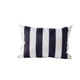 Keo Outdoor Lumbar Pillow | Wide Black & White Horizontal Stripes | 14x20