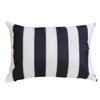 Keo Outdoor Lumbar Pillow | Wide Black & White Horizontal Stripes | 14x20