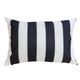 Keo Outdoor Lumbar Pillow | Wide Black & White Horizontal Stripes | 14x20