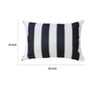 Keo Outdoor Lumbar Pillow | Wide Black & White Horizontal Stripes | 14x20