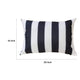 Keo Outdoor Lumbar Pillow | Wide Black & White Horizontal Stripes | 14x20