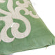 Dery Throw Pillow | Vintage Vine Accented Green Velvet | 20" Square