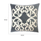Dery Throw Pillow | Vintage Vine Accented Gray Velvet | 20" Square