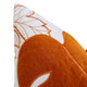 Lefy Accent Pillow | Orange Autumn Leaf Design on White Velvet | 20" Square