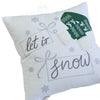 Christmas Throw Pillow | Let It Snow Green Knit Hat Design | 20" Square