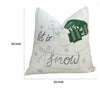 Christmas Throw Pillow | Let It Snow Green Knit Hat Design | 20" Square