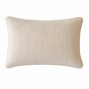 Hez Lumbar Throw Pillow | Plush Ivory Textured Fabric | 16x24 Rectangular