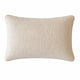 Hez Lumbar Throw Pillow | Plush Ivory Textured Fabric | 16x24 Rectangular