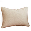 Hez Lumbar Throw Pillow | Plush Ivory Textured Fabric | 16x24 Rectangular
