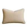 Hez Lumbar Throw Pillow | Plush Ivory Textured Fabric | 16x24 Rectangular