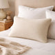 Hez Lumbar Throw Pillow | Plush Ivory Textured Fabric | 16x24 Rectangular
