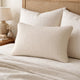 Hez Lumbar Throw Pillow | Plush Ivory Textured Fabric | 16x24 Rectangular
