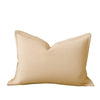 Hez Lumbar Throw Pillow | Flexible Ivory Fabric with Tailored Edges | 16x24