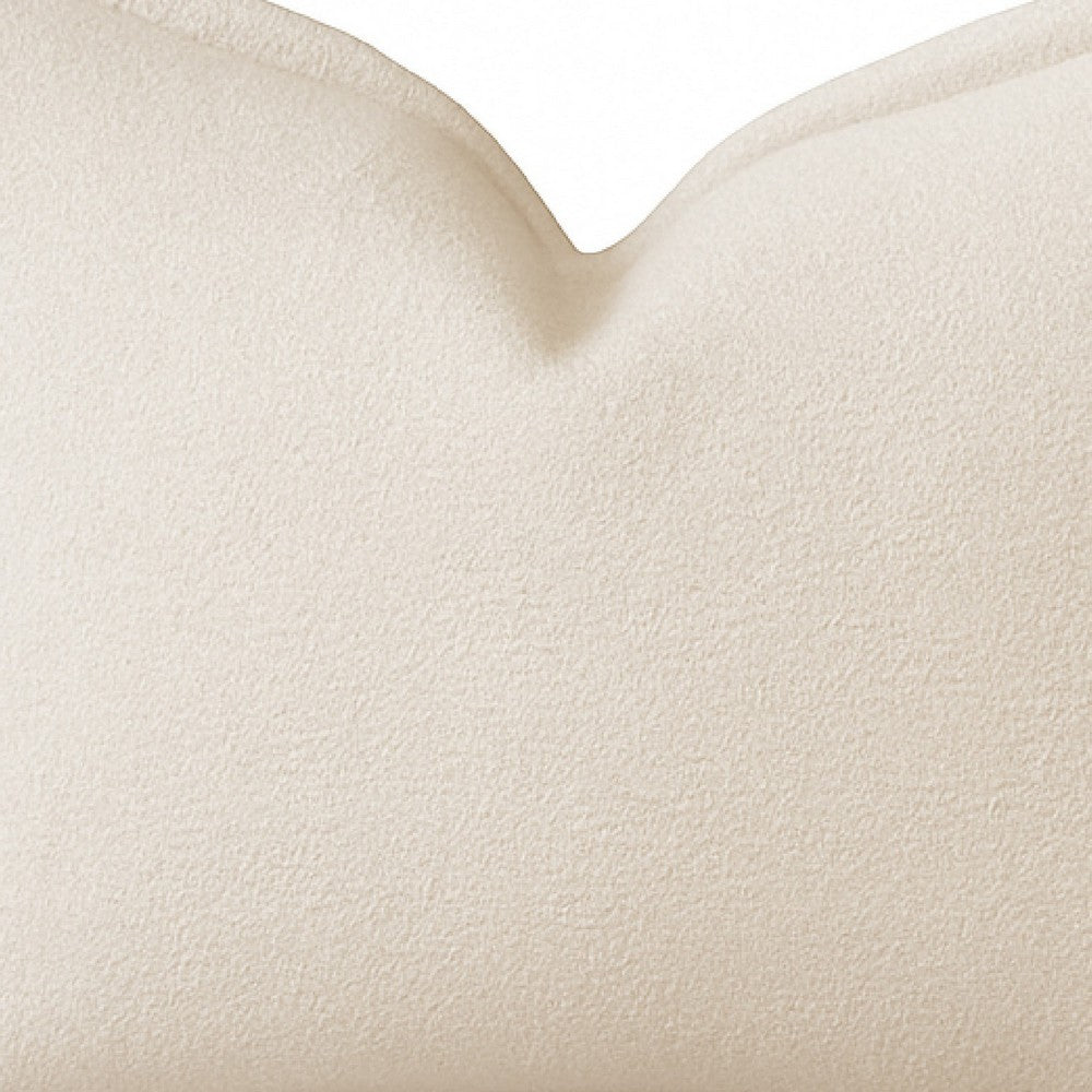 Hez Lumbar Throw Pillow | Flexible Ivory Fabric with Tailored Edges | 16x24