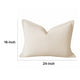 Hez Lumbar Throw Pillow | Flexible Ivory Fabric with Tailored Edges | 16x24