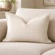 Hez Lumbar Throw Pillow | Flexible Ivory Fabric with Tailored Edges | 16x24