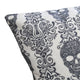 Ary Square Throw Pillow | Black & White Gothic Damask Skull Design | 20"