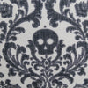 Ary Throw Pillow | Black & White Baroque Skull Design | 20" Square