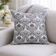Ary Throw Pillow | Black & White Baroque Skull Design | 20" Square