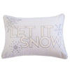 Jiny Lumbar Pillow with Insert | Let It Snow Ivory Velvet Embroidery 14x20