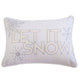 Jiny Lumbar Pillow with Insert | Let It Snow Ivory Velvet Embroidery 14x20