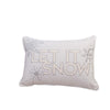 Jiny Lumbar Pillow with Insert | Let It Snow Ivory Velvet Embroidery 14x20
