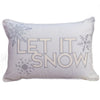 Jiny Lumbar Pillow with Insert | Let It Snow Ivory Velvet Embroidery 14x20