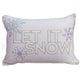 Jiny Lumbar Pillow with Insert | Let It Snow Ivory Velvet Embroidery 14x20
