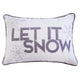 Jiny Lumbar Pillow with Insert | Let It Snow Gray Velvet Embroidery 14x20
