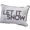 Jiny Lumbar Pillow with Insert | Let It Snow Gray Velvet Embroidery 14x20