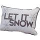Jiny Lumbar Pillow with Insert | Let It Snow Gray Velvet Embroidery 14x20