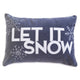 Jiny Dark Lumbar Pillow | Let It Snow White Velvet Embroidery 14x20