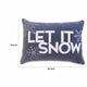 Jiny Dark Lumbar Pillow | Let It Snow White Velvet Embroidery 14x20