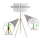 Simi Floor Lamp | Adjustable Tripod | White Linen Shade | Nickel Metal
