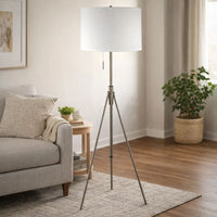 Brushed Nickel, White