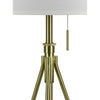 Simi Table Lamp | Adjustable Tripod | White Linen Shade | Nickel