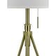 Simi Table Lamp | Adjustable Tripod | White Linen Shade | Nickel