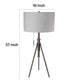 Simi Table Lamp | Adjustable Tripod | White Linen Shade | Nickel